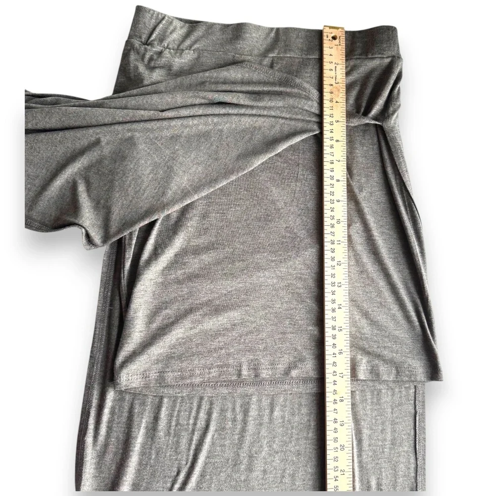 MONO B gray mini skirt maxi panel overlay Size S